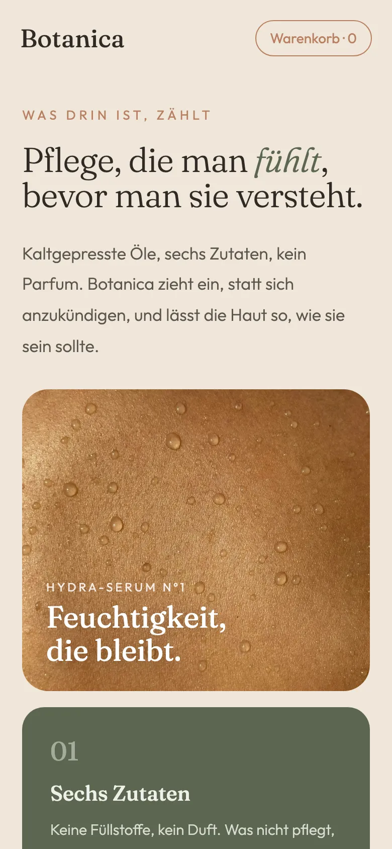 Botanica: Mobilansicht