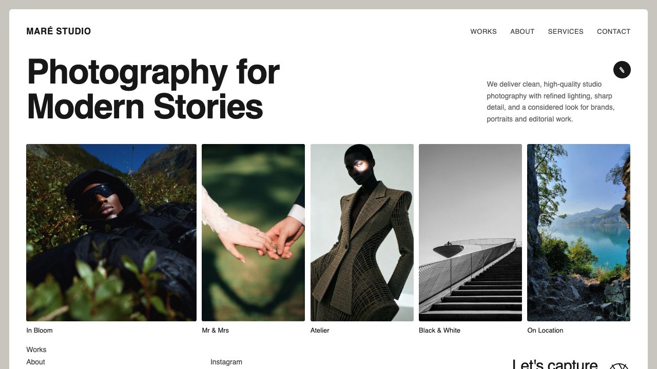 MARÉ Studio Website