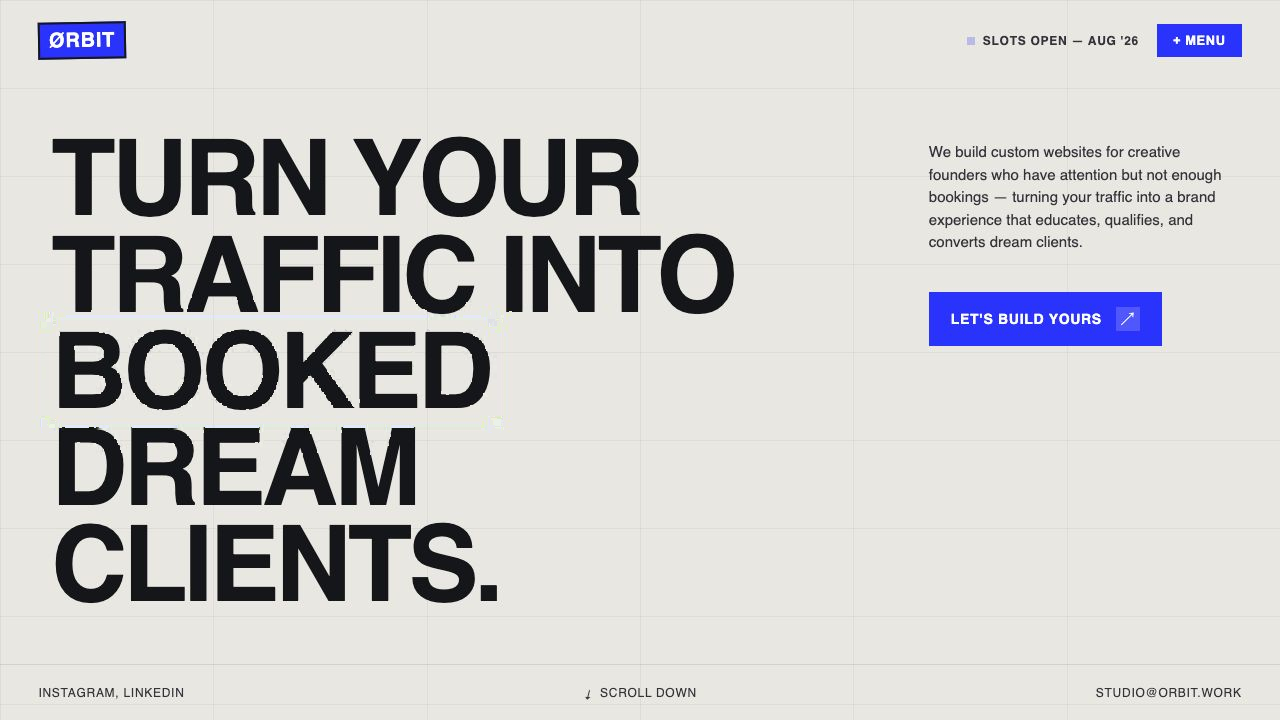 ØRBIT Studio Website