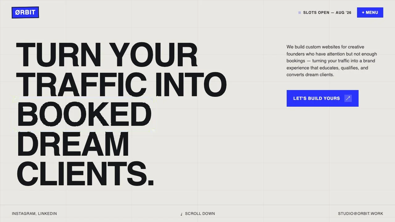 ØRBIT Studio Website